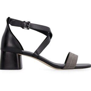 NEW Michael Michael Kors Diane Black Block Heel Sandal Size 6.5